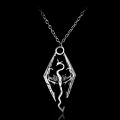 【happy one】Game Skyrim Necklace Dragon Pendant Necklace Vintage Drop Statement Necklaces. 