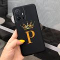For Xiaomi 11T Pro 5G Case Mi11T Cute Crown Letters Cover Soft Phone Case For Xiaomi Mi 11T Pro 11TPro Back Cover Coque. 