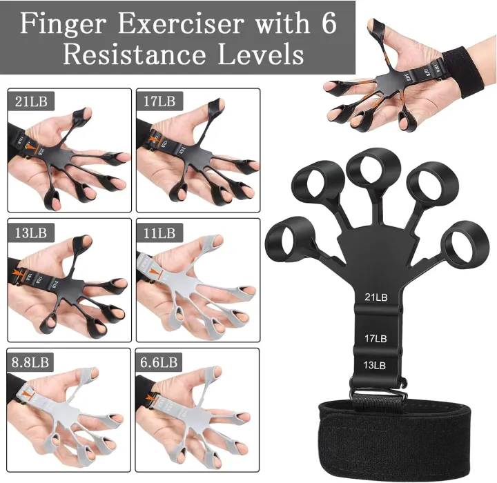 Silicone Hand Trainer with counter Grippy Finger Trainer for Improves ...