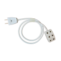 Flexible Extension Cable with Triple 2-pin Socket Male Female Electric Plug HQ 40/76 Two Core Round Wire Cord for Multipurpose uses Electrical Extension Board. 