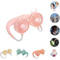 Portable hanging neck sports fan Dual Wind Head Neck Fan, Portable Hanging Neck Fan Rechargeable Neck Fan. 