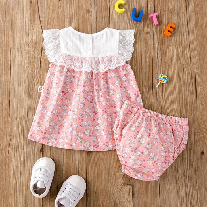 Children's Printed Princess Dress Baby Girl's Cotton Wrap One-piece Dresses