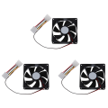 3X DC 12V 4 Pin Black Plastic PC Cooling Fan 90mm x 90mm x 25mm. 