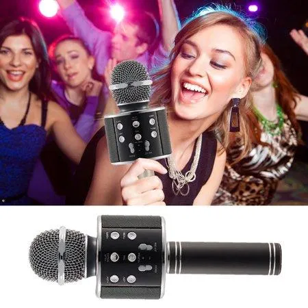 Ws-858%20Wireless%20Bluetooth%20Microphone%20Hifi%20Speaker%20Black%20-%20Image%206