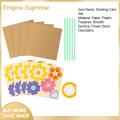 Enigma- Children Crafting Materials Diy Flower Bouquet Greeting Card Set Perfect for Mother's Day Teacher Appreciation Week 24pcs Kraft Paper Craft Kit Mother Day Craft Kit. 