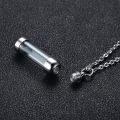 Openable Glass Vial Women Pendant Memorial Ash Bottle Cremation Pet Urn Jewelry. 