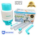 SPEED DEALS | BPA FREE Drinking Water Hand Press Pump DW-1 Water Suction Pump Dispenser for 19 Liter/5 Gallon Dada Water bottle/Can Large BPA FREE Drinking Water Pump Innovative Vacuum Action 3, 5 & 6 gallon bottle. 