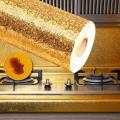 Waterproof Oil Proof Aluminum Foil Sticker Self Adhesive Wallpaper Kitchen Stove Wall Stickers. 