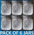 6pcs Snack Jar / Spice Jar / Kitchen Burni / Shelf Storage / Masala Storage Container Food Container 500gms, Jars for kitchen, Spice Jars for kitchen. 