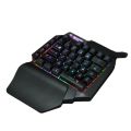 One Handed 35 Key Mechanical Gaming Keyboard Backlit Portable Mini Keyboard. 