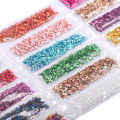 1Set Broken Glass Stones Diy Epoxy Filler Nail Art Jewelry Making Mold Fillings. 