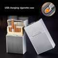 New Cigarette Case 20 pcs With Electric Lighter, Usb Rechargeable, windproof  gift for man. 