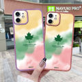 JIUMOO Case For Infinix Note 11 Pro Case Cartoon Colorful Maple Leaves Thin Shockproof Square Edge Silicone TPU Casing Full Lens Cover Camera Protect Cases Soft Case. 