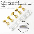 1Pcs Magnetic Nail Holder Practice Display Stand Acrylic Crystal Showing Shelf Nail Art Tool Colorful Nail Polish For Novice. 