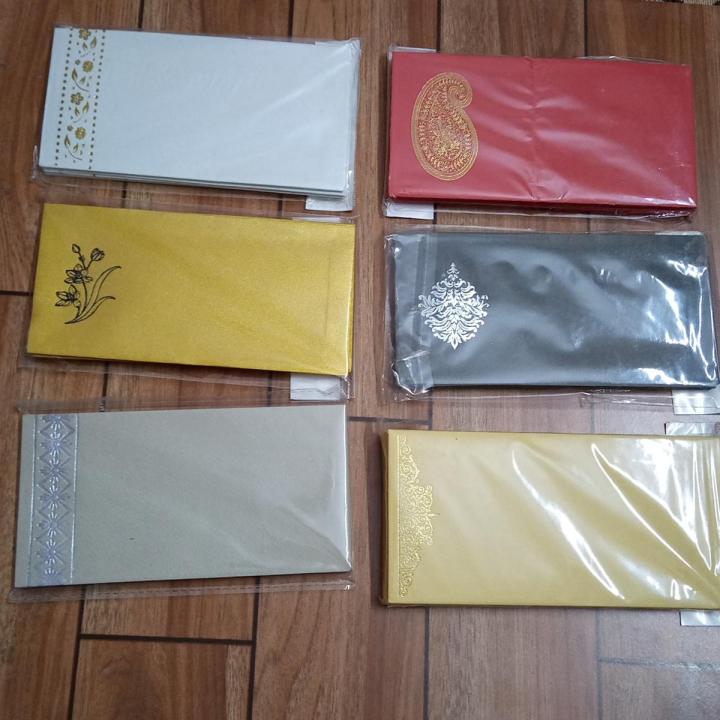 Self Adhesive Fancy Envelope / Eidi Envelope / Weeding Fancy Envelope Art # SS-FE  (60 Pcs / 6 Pkt)