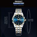 Men's Business Watch, VA VA VOOM Popular Stainless Steel Waterproof Calendar Quartz Watch. 