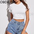 Women Harajuku Funny Cartoon Clothes Teen Wolf Summer Print Crop Top Shirt Female Clothing Cute Kawaii Women's Tunic. 