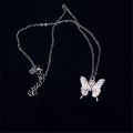 Kpop Harajuku Goth Colorful Butterfly Pendant Clavicle Neck Chains Necklaces For Women Egirl Friends Aesthetic Jewelry. 