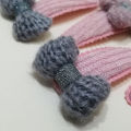 Tick Tack Hair Wool Pins For Girls - Pack Of 4 - 2 inches in Size. 