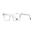 Transparent Fiber Metal Hexagon Stylish Sunglasses | Antireflective | For Men and Women | Large | Unisex | Chasma, Eye Glasses Frame, Goggles. 