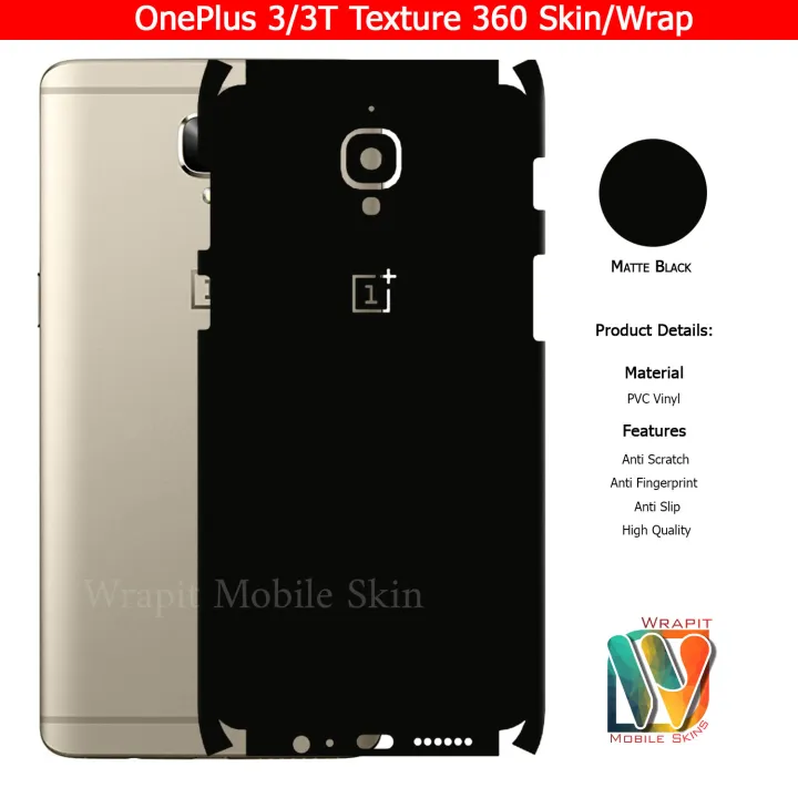 OnePlus%203%20/%203T%20Skin%20/%20Wrap%20360%20Protection%20Carbon%20fiber/%20Matte/%20Transparent/%20Leather%20Back%20And%20Sides%20Included%20Camera%20Skin%20-%20Image%202