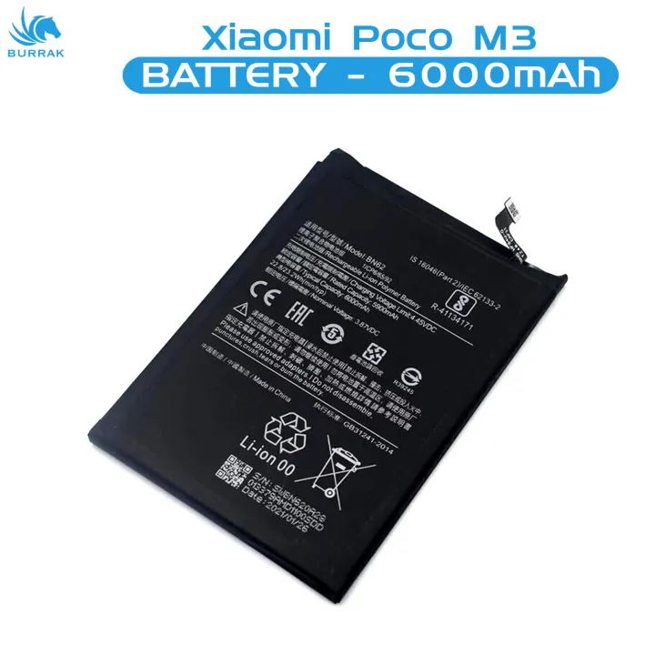 Xiaomi%20Poco%20M3%20Battery%20BN62%20Replacement%20Premium%20Quality%206000mah%20Battery%20For%20Poco%20M3%20-%20Image%202