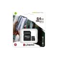 Kingston 64GB Original Canvas Select Plus Micro SD Memory Card with Adapter - 5 Year's Warranty. 