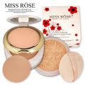 MISS ROSE Professional 3D Pearl Whitening Compact & Loose Powder (3 in 1) Available 3 Colors 45g. 