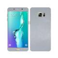 Samsung Galaxy S6 Edge  Silver Brushed Metal Texture Mobile Skin. 