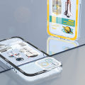 Hontinga for Realme C65 Back Cover Rocket Astronaut Crystal Case Camera Protection Transparent TPU Soft Phone Cover. 