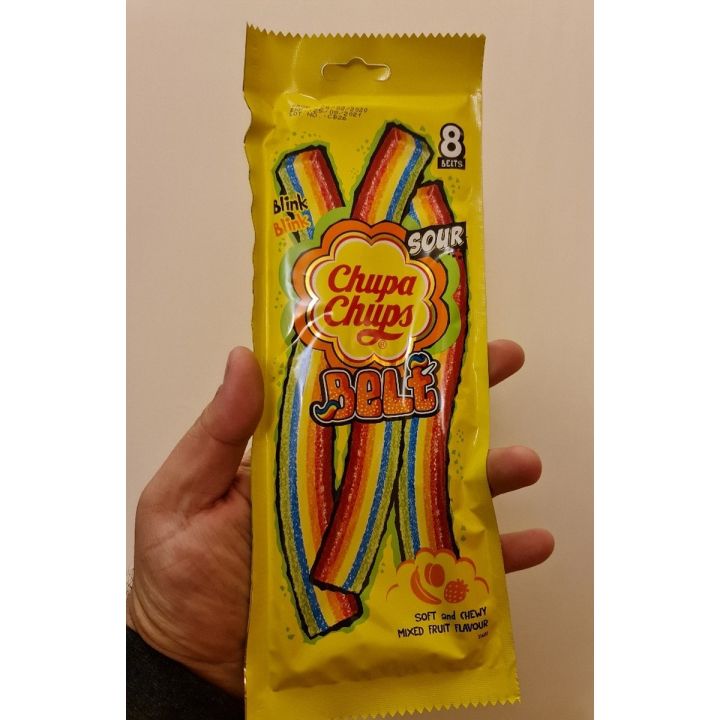 Chupa Chups Sour Jellies 8 Belts Pack (57g)