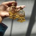 Traditional Golden Jhumka | Resin Jhumkaas | customised. 