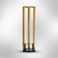 Best Wooden Cricket wicket with base spring back cricket stumps. 