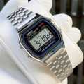 High Quality Vintage Silver Classic Digital  Cassio Wrist Watch For Couple. 
