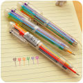 6 in 1 color multi function ballpoint pen 0.5mm novelty multi-color children's gifts office stationery and School. 