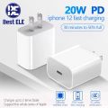 20W PD fast charger For iPhone 12 Pro Max 11 Pro Max X Max  Google pixels Xiaomi USB C C2L Adapter EU Travel charger QC 4.0 QC3.0 for Apple 11 cables Charger with Box. 