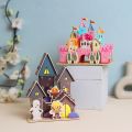 Cartoon Castle Building Model Paper Cardboard 3D Jigsaw Puzzle For Kids Handmade DIY Educational Toys Gifts. 