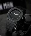 Black Arabic Aura Watch For Men – Elegant Design, Arabic Numerals, Premium Quartz Movement ✅. 