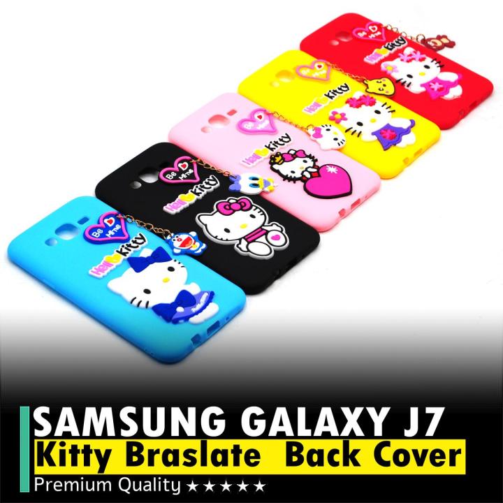 Samsung Galaxy J7 Back Cover Hello Kitty Braslate Chain Soft Samsung J7 Case For Girls