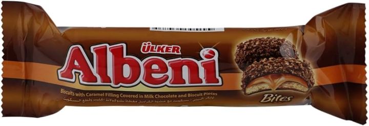 Ulker Albeni Bites 72 gram Caramel Filled Milk Chocolate Biscuits (Made in Turkey)