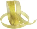 Gold Glitter Ribbon for Crafts- Non-Wired Ribbon. 