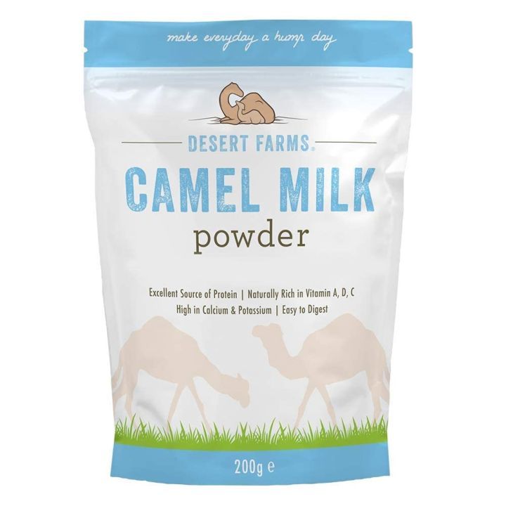 Desert Farms Organic Whole Camel Milk Powder Certified PALEO and KETO Allergen Free Non-GMO Easy to Mix Powder Milk - Excellent Replacement For Goat and Soy Milk - Packaged In The USA (200 Grams)