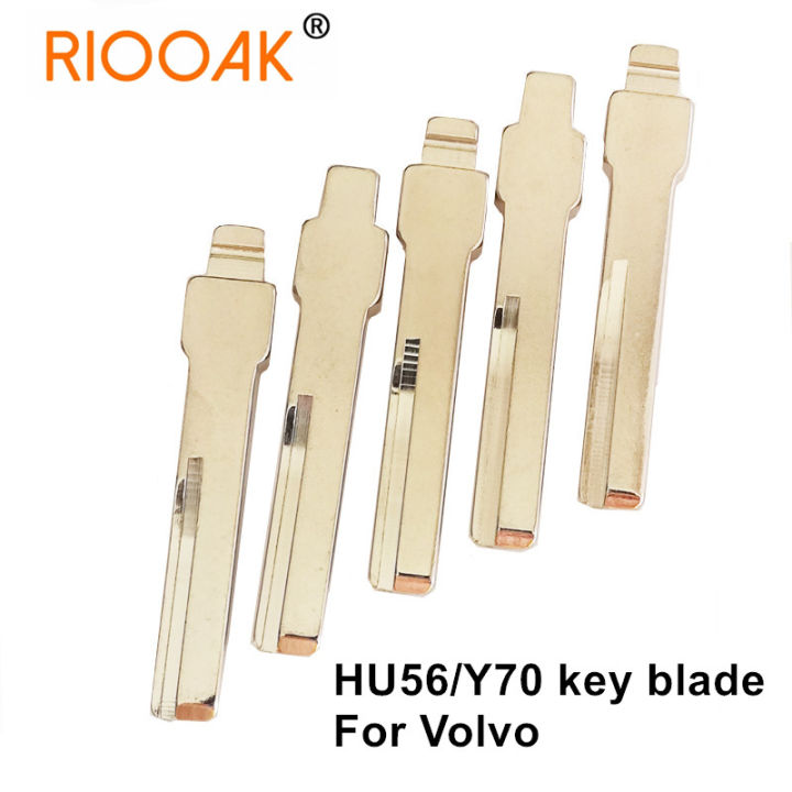【AiBaby Store】10pcs KD HU56 Key Blade for Volvo Mitsubishi S40 Car Key Blank Universal Center Groove Xhorse KD VVDI Remote Key Blade