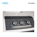 Cherry Air Cooler CR-4000 , DC-12V 70% Energy Saver Large Size , Plus Fast Cool  , 90 Liters , Auto Swing and Turbo Cooling Technology , 4 Way Movable , Ice Box Technology , 1 Year Warranty , Works Only DC Battery , Solar & DC 12V Power Supplies. 