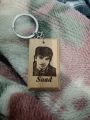 Customized Wooden Keychain Laser Engraving Your Logo, Photo and Name. 