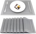 6//8/10 Set Table Mat & Table Runner Set | Heat Resistant, Stain Resistant, Washable PVC Woven Placemats for Dining Table | Table Mat Size 12x18 Inch, Runner Size 12x56 Inch. 