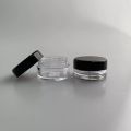 20ML Empty Round Clear Plastic Cosmetic Bottles Jar Pot Containers Case Box With Black Lids For Face Cream Lotion Make-up Nail Art Eye Shadow. 