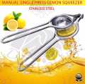 Squeezer-Lemon Squeeze-r Limo Nichor Steel - Stainless Steel Manual Single Press Lemon Squeezer Manual Citrus Juicer – Silver. 