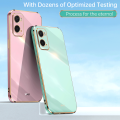 Maitus for OPPO A96 4G Back Cover with Finger Ring Holder Luxury 6D Plating Square Bumper Shiny Bling Case Camera Lens Protection Soft Silicone Phone Cover. 