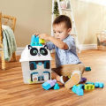 Mega Blocks Cute Panda - 90 Pcs Building Blocks Bucket Jar - Multicolor. 
